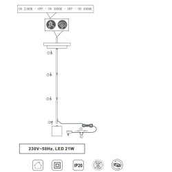 Move 40 – lampa podłogowa LED z regulacją jasności i barwy światła
