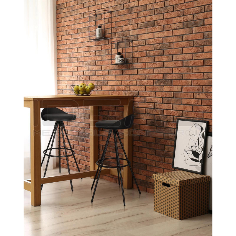 Krzesło barowe czarne MILA 65