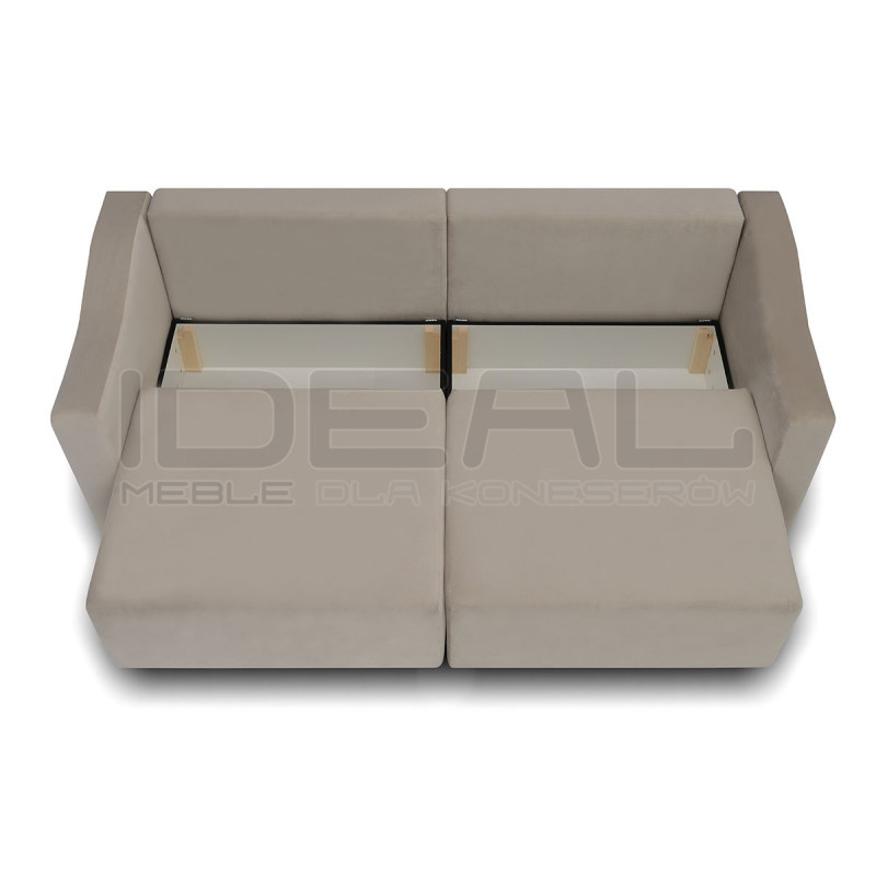 Sofa Double – rozkładana z 2 pojemnikami i funkcją spania