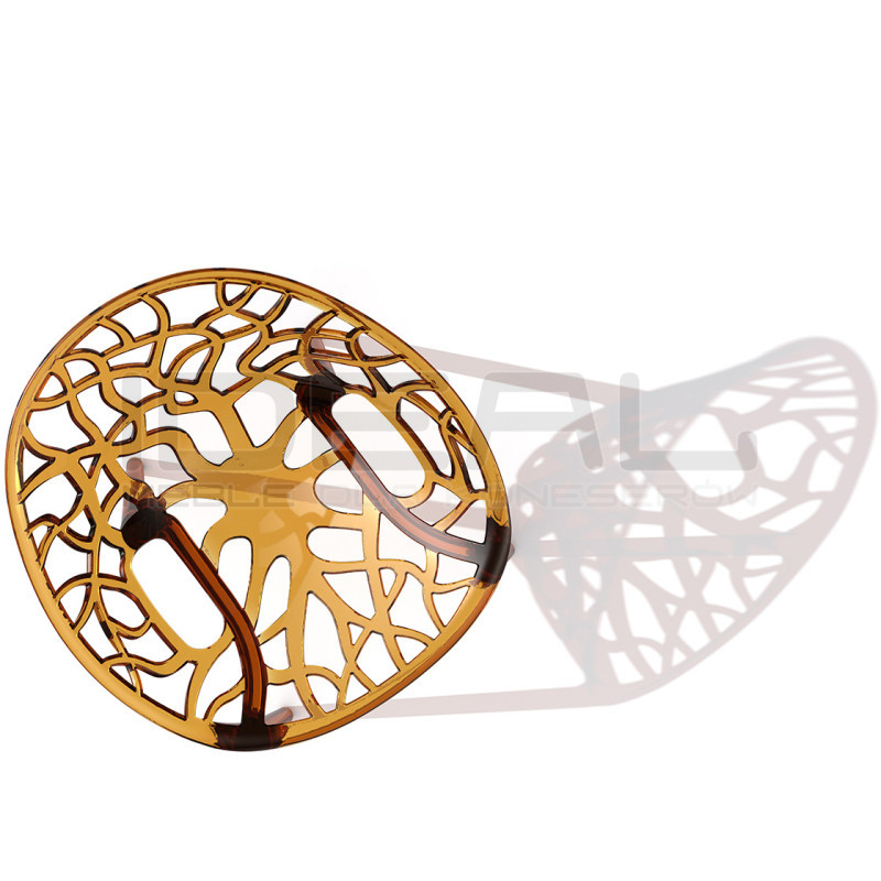 Krzesło transparentne KORAL - bursztynowe, czarne | IdealMeble.pl