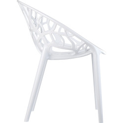 Krzesło ażurowe Koral Mode białe w połysku | IdealMeble.pl