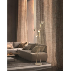 Beżowa lampa podłogowa Mario – nowoczesna lampa do salonu