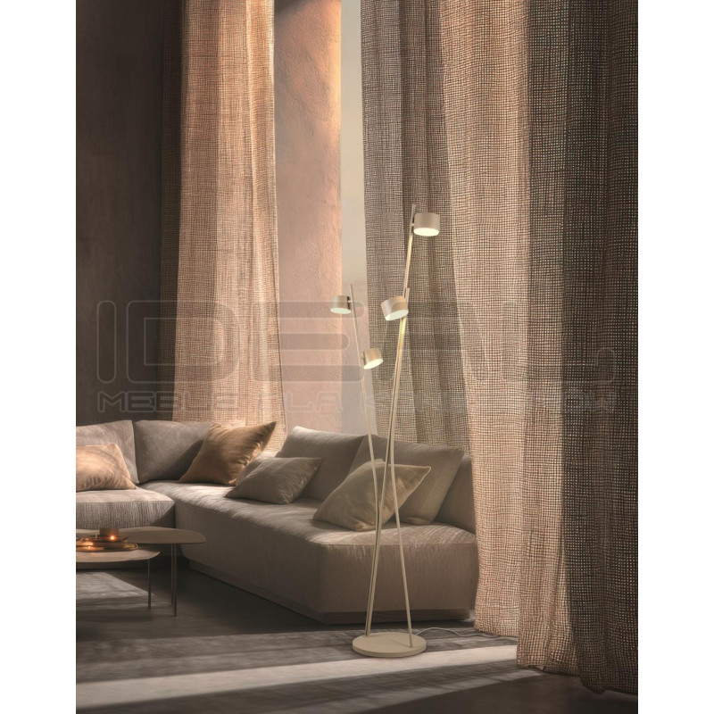 Beżowa lampa podłogowa Mario – nowoczesna lampa do salonu