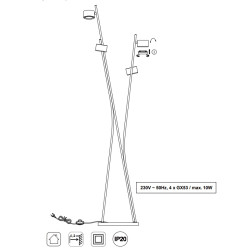 Beżowa lampa podłogowa Mario – nowoczesna lampa do salonu