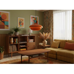 Lampa wisząca Martin – styl lat 80., metalowa, 40 cm