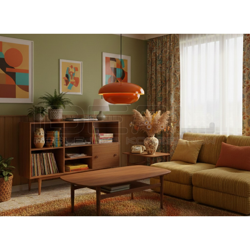 Lampa wisząca Martin – styl lat 80., metalowa, 40 cm