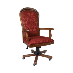 Fotel gabinetowy w tkaninie żakardowej Warwick – elegancki fotel gabinetowy