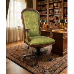 Fotel gabinetowy w tkaninie żakardowej Warwick – elegancki fotel gabinetowy