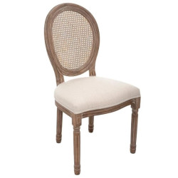 Krzesło boho Maria – rattanowa plecionka, naturalny styl do jadalni