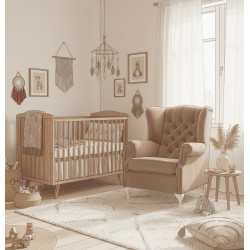 Pikowany Fotel Chesterfield Uszak Ton