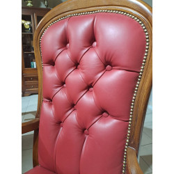 Fotel biurowy chesterfield Warwick skóra naturalna | IdealMeble.pl