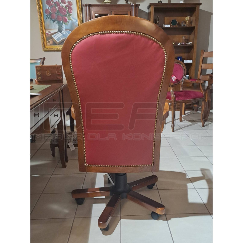 Fotel biurowy chesterfield Warwick skóra naturalna | IdealMeble.pl