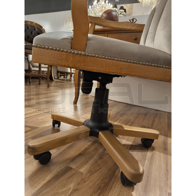 Fotel biurowy chesterfield Warwick plusz, welur, velvet | IdealMeble.pl