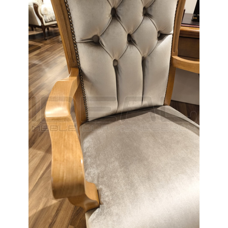 Fotel biurowy chesterfield Warwick plusz, welur, velvet | IdealMeble.pl