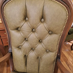 Fotel biurowy chesterfield Warwick skóra naturalna | IdealMeble.pl