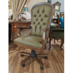 Fotel biurowy chesterfield Warwick skóra naturalna | IdealMeble.pl