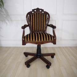 Rzeźbione krzesło biurowe Banbury – eleganckie i wygodne