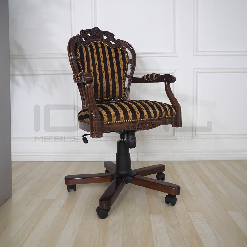 Rzeźbione krzesło biurowe Banbury – eleganckie i wygodne