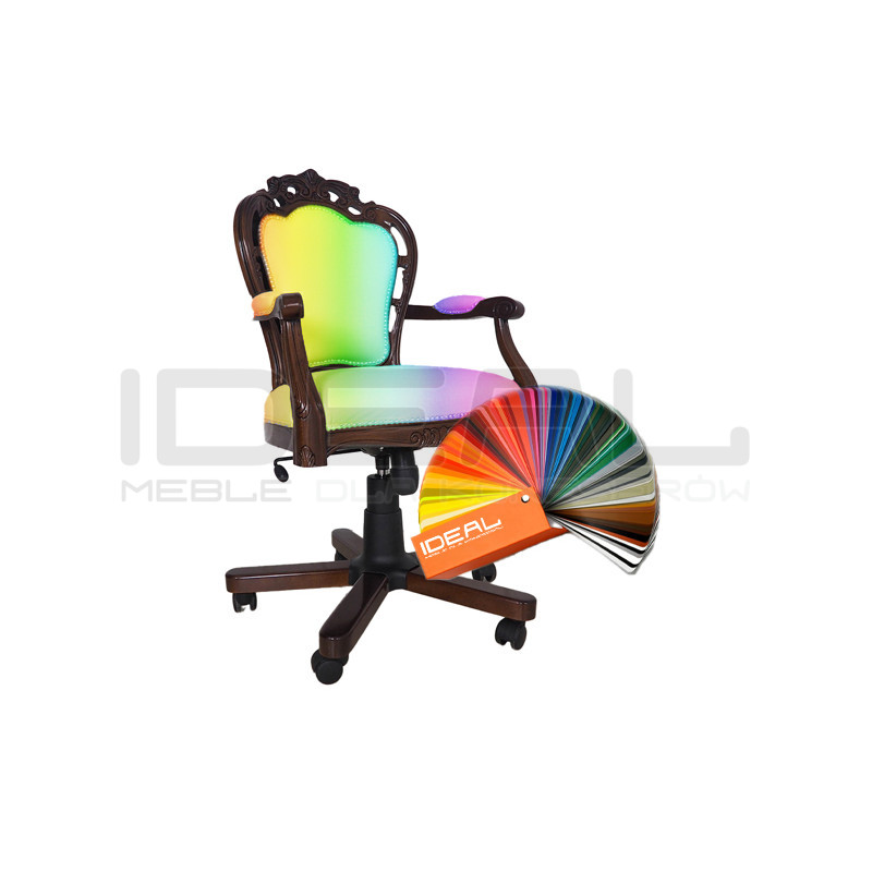 Wiktoriański fotel biurowy Banbury – elegancja, zdobienia