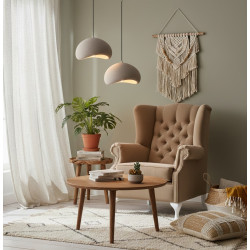 Lampa Wabi 50 brązowa – wabi sabi, naturalny design|IdealMeble