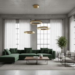 Lampa wisząca glamour Ring Circle 40+60+80 LED złota połysk IdealMeble.pl