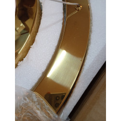 Lampa wisząca glamour Ring Circle podwójna 80+80 LED złota połysk