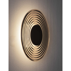 Szklany kinkiet okrągły Onsu czarny | IdealMeble.pl