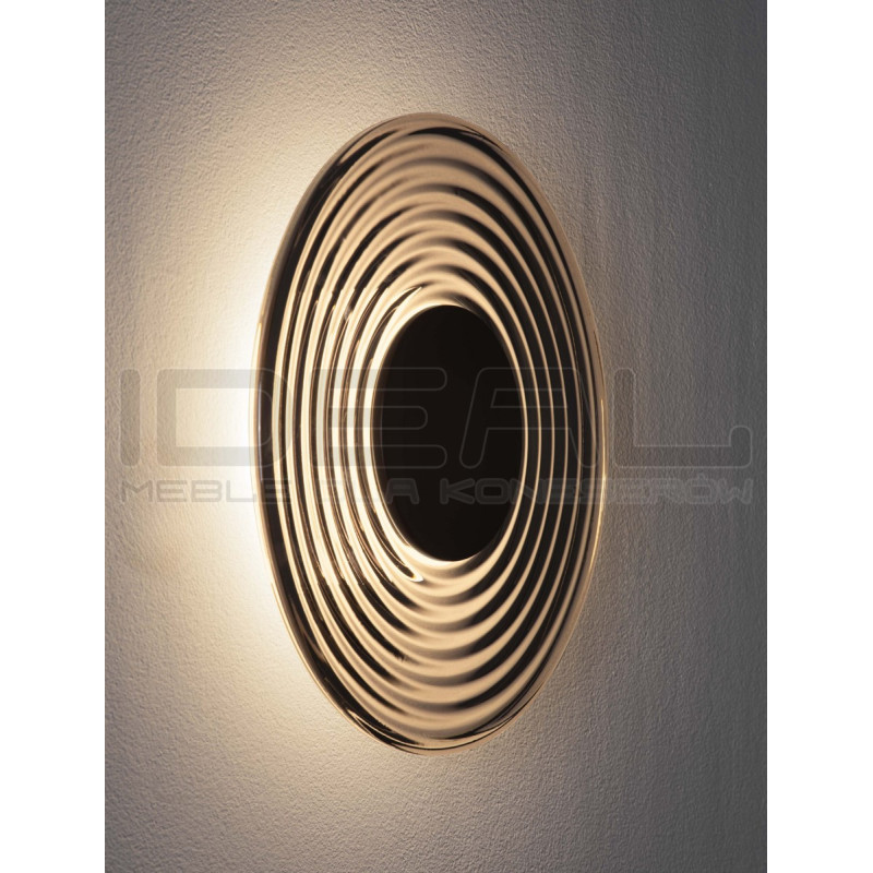 Szklany kinkiet okrągły Onsu czarny | IdealMeble.pl