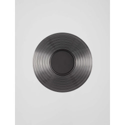 Szklany kinkiet okrągły Onsu czarny | IdealMeble.pl