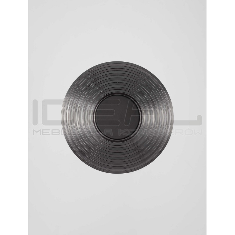 Szklany kinkiet okrągły Onsu czarny | IdealMeble.pl