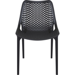 Krzesło ażurowe CHIPS czarne na taras, balkon, do salonu | IdealMeble.pl
