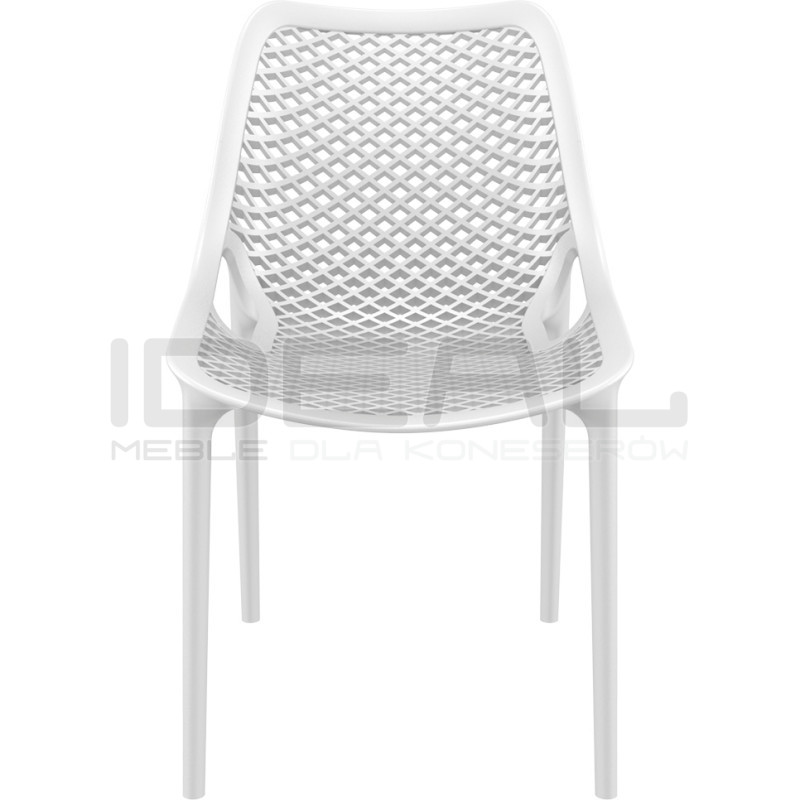 Krzesło ażurowe białe Chips na taras, balkon, do salonu | IdealMeble.pl