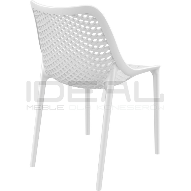 Krzesło ażurowe białe Chips na taras, balkon, do salonu | IdealMeble.pl