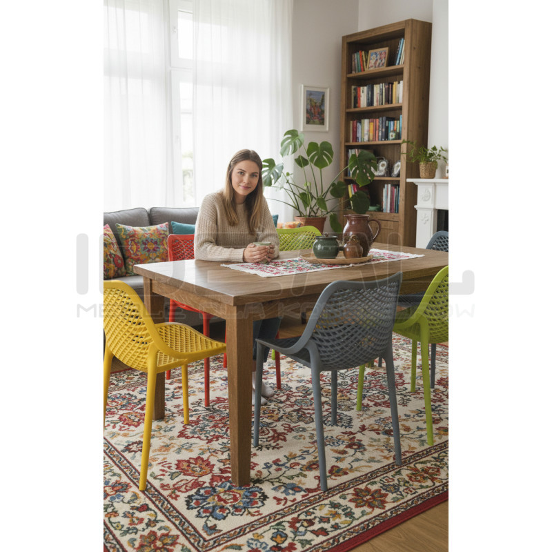 Krzesło ażurowe białe Chips na taras, balkon, do salonu | IdealMeble.pl