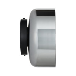 Kinkiet LED Donut – szare szkło z elementem dekoracyjnym