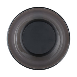 Kinkiet LED Donut – szare szkło z elementem dekoracyjnym