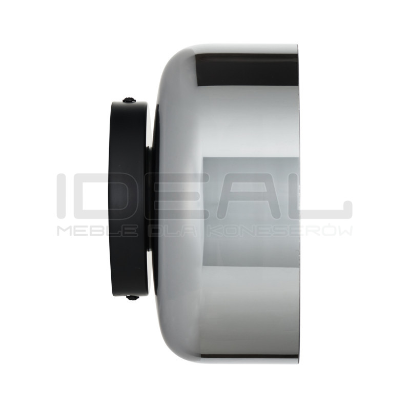 Kinkiet LED Donut – szare szkło z elementem dekoracyjnym