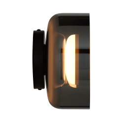 Kinkiet LED Donut – szare szkło z elementem dekoracyjnym