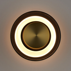 Kinkiet LED Donut – szare szkło z elementem dekoracyjnym