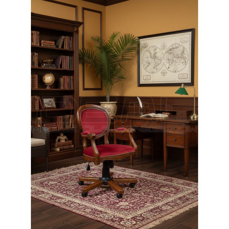 Krzesło biurowe styl kolonialny BIBURY – elegancja i komfort