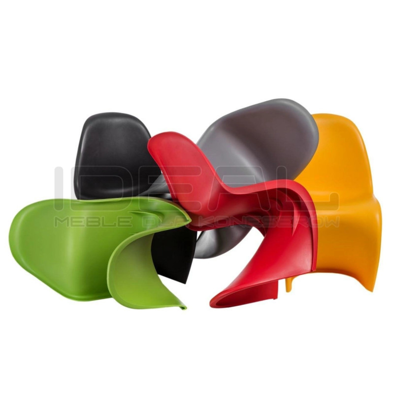 Krzesło designerskie Hover Jim czarne białe | IdealMeble.pl