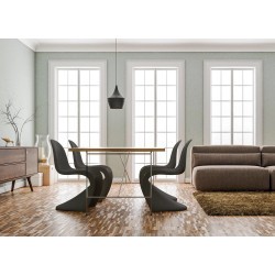 Krzesło designerskie Hover Jim czarne białe | IdealMeble.pl