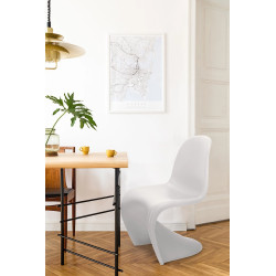 Krzesło designerskie Hover Jim czarne białe | IdealMeble.pl