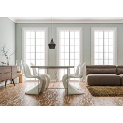 Krzesło designerskie Hover Jim czarne białe | IdealMeble.pl