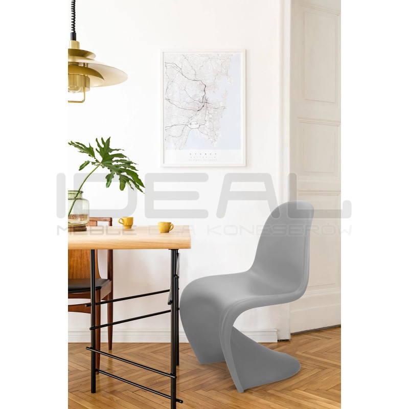 Krzesło kolorowe Hover Jim szare czerwone | IdealMeble.pl