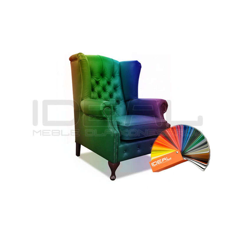 Fotel Chesterfield Uszak Ton skóra