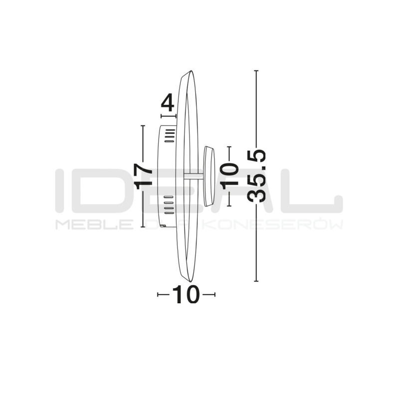 Kinkiet okrągły Satelita 35,5 cm – eleganckie światło