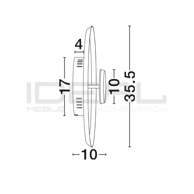 Kinkiet okrągły Satelita 35,5 cm – eleganckie światło
