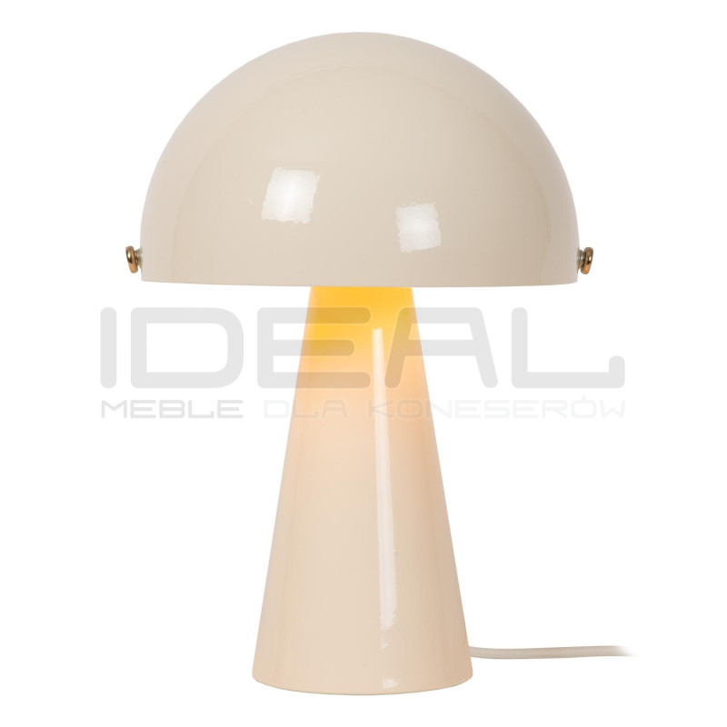 Lampa stołowa Grzybek – design lat 70/80 pomarańcz, beż, brąz