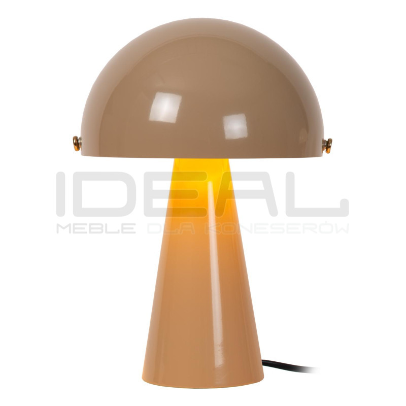 Lampa stołowa Grzybek – design lat 70/80 pomarańcz, beż, brąz